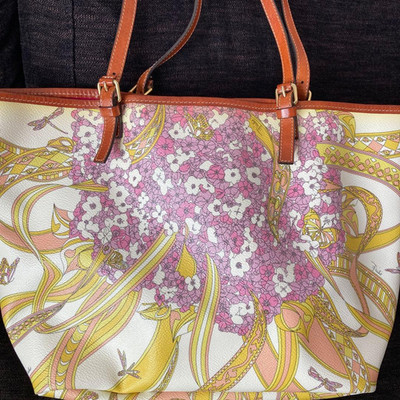 Emilio Pucci tote bag handbag Yellow Purple Multicolor