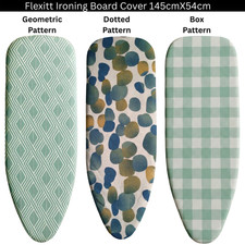 Flexitt Ironing Board Cover Heat Resistant - Felt Pad Elasticated Replacement