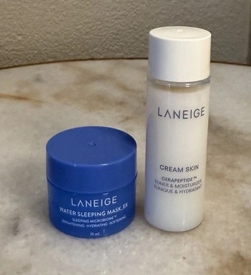 Skincare LANEIGE Cream Skin, Water Sleeping Mask, Beauty Bundle Travel Size