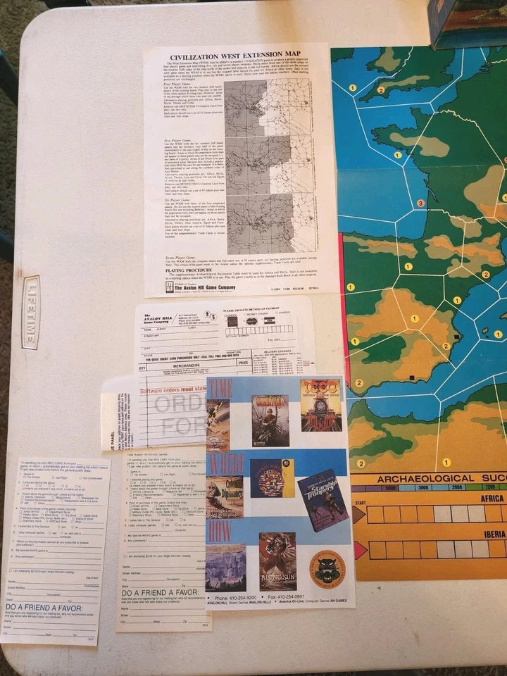Civilization Base & Advanced & Western Expansion Map Avalon Hill COMPLETE game - Image 2 of 4