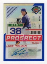 2024 Panini Prospect Blue Refractor Luke Homan Auto /149 Autograph