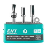 Ent 09048 3-Tlg. FräSer-Set FüR Zinkenschablonen Von Ent, Hw, Schaft (S) 8 Mm