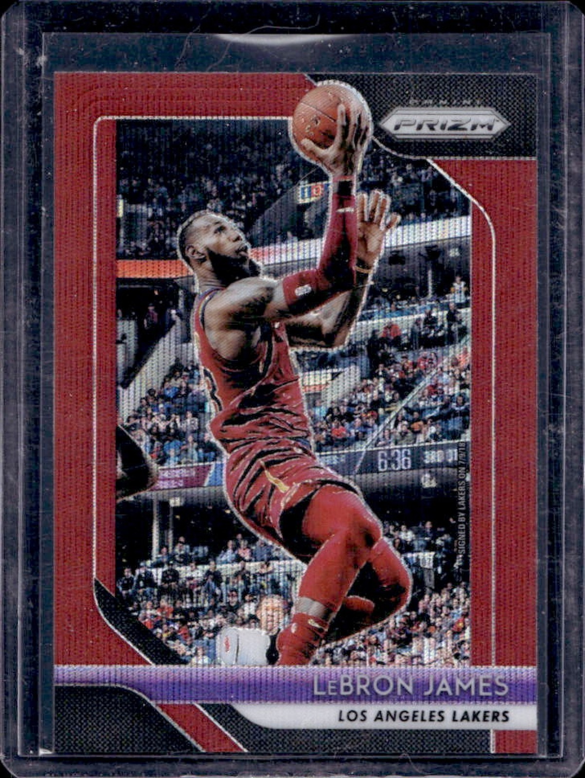 2018-19 Prizm LeBron James Prizm Ruby Wave #6 Lakers