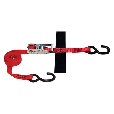 SNAP-LOC SLTHS108RR Tie Down Strap,S-Hook,Red 19XZ75