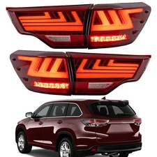 4PCS LED Tail Light Brake For Toyota Highlander 2014 2015 2016 2017 2018 2019 US