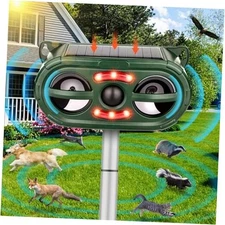 Ultrasonic Animal Repeller,Solar Pest Animal Repellent Outdoor,Cat 1 Pcs Green
