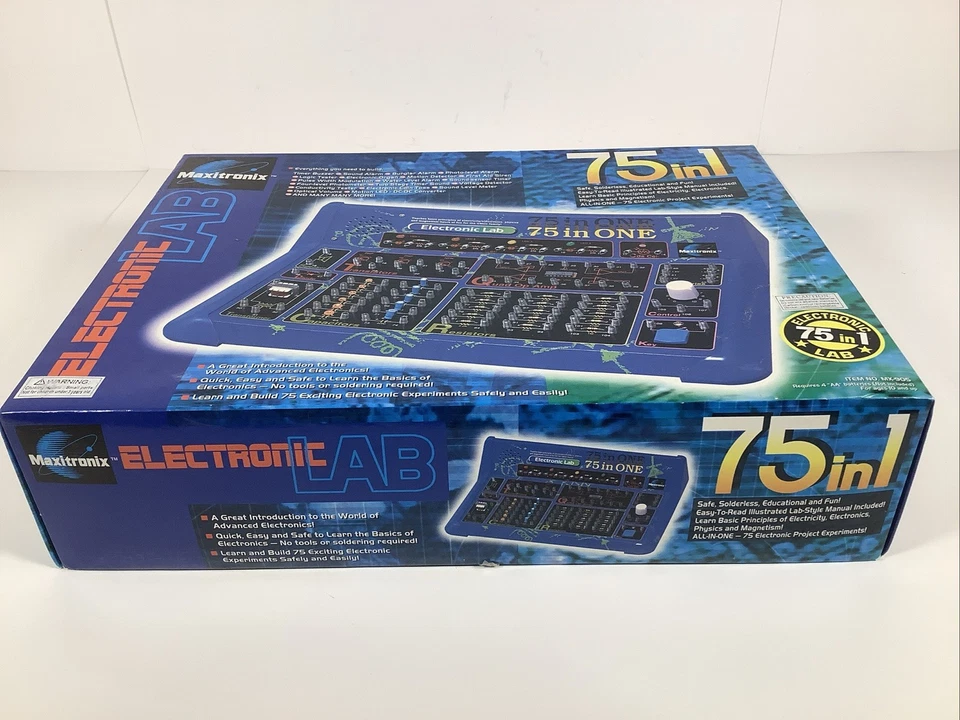 Maxitronix Electronic Lab 75 In 1 with Box and Manual - Works Great - READ DESCR - Image 2 of 4