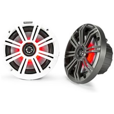 Kicker 45KM654L Marine Audio Boat 6.5" Coaxial Speakers 4 Ohm 7 Color LED Light