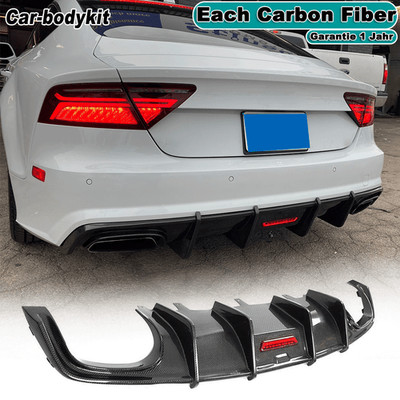 Carbon Diffusor Heckdiffusor Heckansatz Lippe für Audi A7 Sline S7 C7.5 2016-18