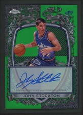 2025 JOHN STOCKTON 84/99 AUTO TOPPS CHROME GREEN SIGNATURE STYLE AUTOGRAPHS