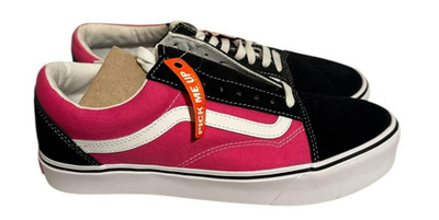 Vans Old Skool Lite Sneaker Black Magenta Unisex Sneaker Men 8,5 Woman 10 EU 41