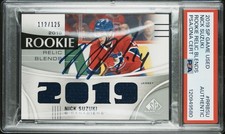 Nick Suzuki Signed 2019 SP Game Used Rookie Relic Blends /125 PSA/DNA Slab