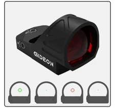 Gideon Optics OMEGA Ω Pistol Reflex Sight with Pic Mount For Rifle, Red, Green