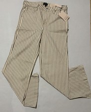 NYDJ Stretch Wide Leg Cream/Stripes Jeans Sz 12 Lift Tuck MGWSKT8100