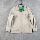 John Deere Jacket Boys Large 14/16 Canvas Trucker Corduroy Collar Barn Quilted