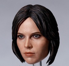 Female Rogue One Chief Actress Jyn Erso Head Model Sculpt 1/6 Scale F 12" Figure