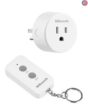 Remote Control Outlet Plug, WILAWELS Wireless Remote On Off Switch for Outlet,
