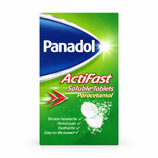 Panadol ActiFast Soluble 24 Tablets 500mg Paracetamol Fast Pain Relief