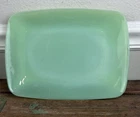Fire King Jadeite Charm 8 x 11” Serving Platter Plate Rectangular Vintage Green
