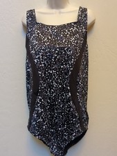 Lands End Woman Plus Sz Swim Suit Sz 24WL Crisscross Straps Padded Bra Floral...