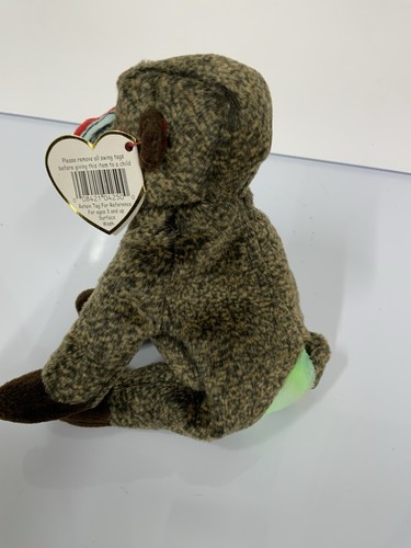 TY Beanie Babies Cheeks the Baboon Monkey Soft Plush Cuddly Toy NEW - Picture 4 of 7