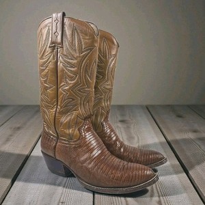Bottes Cowboy Jose Sanchez - Alligator Américain Véritable Marron - Taille 9.5D - Neuf Sans Emballage - Style Western