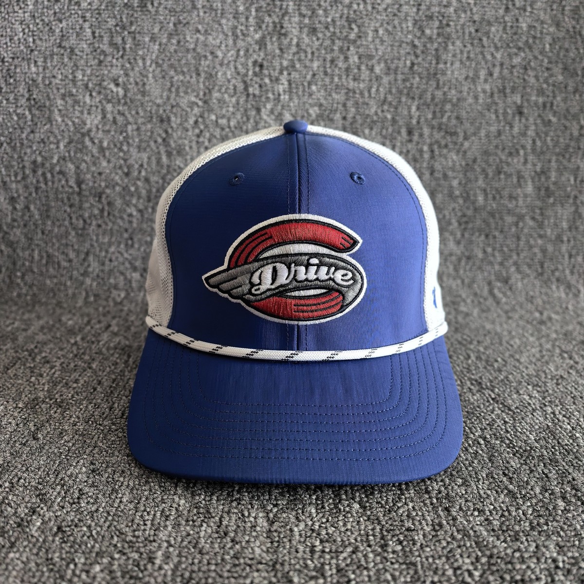 47 Brand Greenville Drive MiLB Trucker Hat Blue White Snapback Cap
