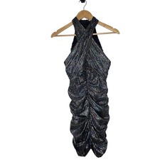 ZARA Sparkly Draped Dress Multicolored Blogger Fav Size M