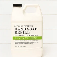 HOME & BODY CO. Savon De Provence LEMON VERBENA Hand Soap JUMBO Refill - 64 Oz.