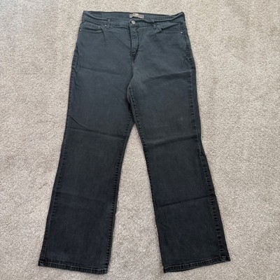 Levis 512 Womens 18M Perfectly Slimming Bootcut Jeans Black Rhinestone Pockets
