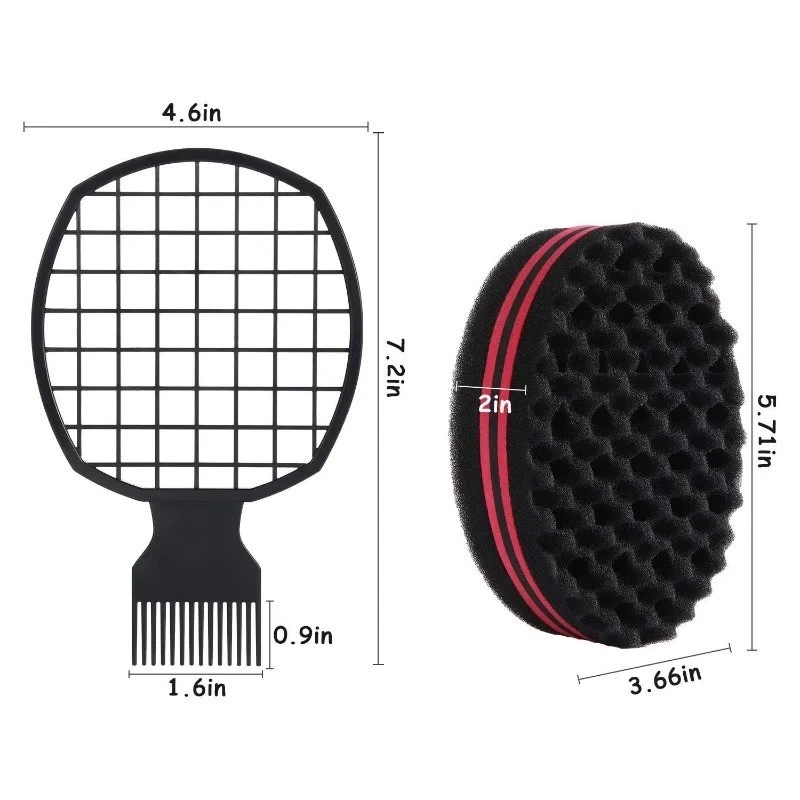 Hair Sponge Magic Barber Twist Curl Brush Sponge Dreads Locking Afro Coil Comb - Image 2 of 4