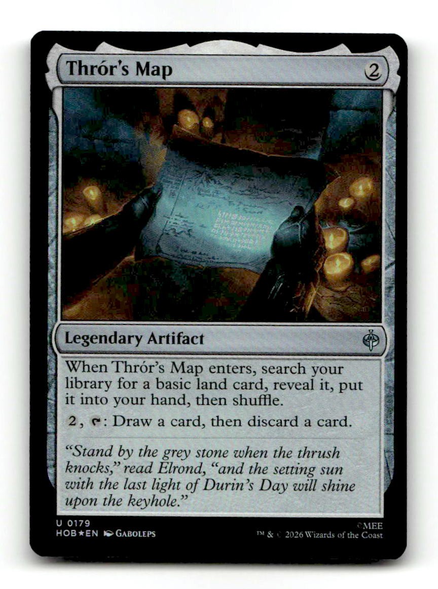 Thror's Map 179 The Hobbit Foil Uncommon NM