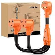 RV Y Splitter Adapter 30 Amp Heavy Duty 10 AWG Nilight 50430RV TT-30P TT-30R