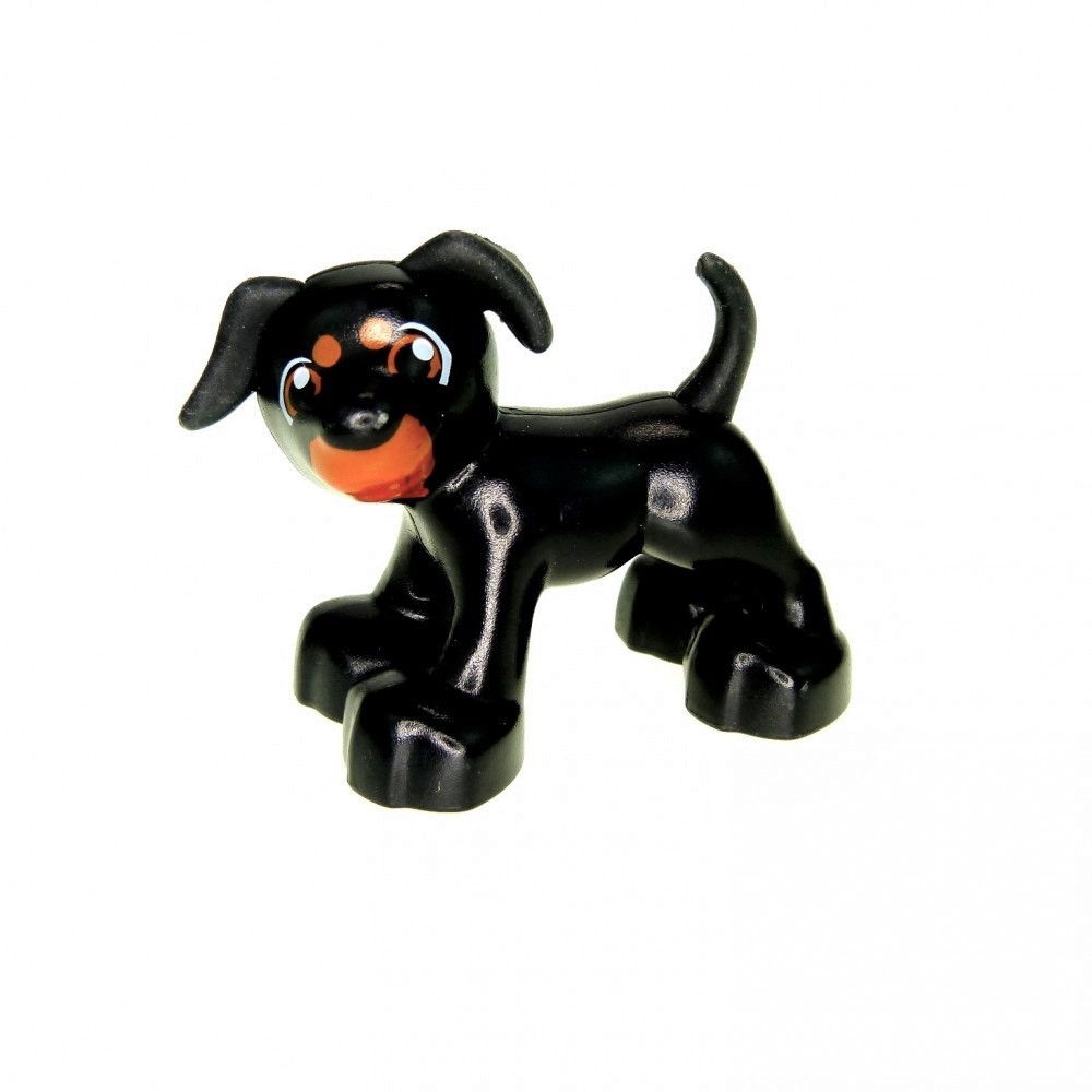 1x Lego Duplo Animal Dog Black Brown Farm Zoo Circus 4518549 1396pb02