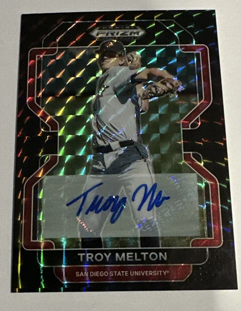 2022 Panini Prizm Draft Picks Blk 1 Of 1, Auto Troy Melton Rookie One Of One 1/1