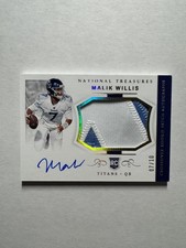 Malik Willis 2022 Panini National Treasures Gold Rookie Patch Auto JSY #7/10 1/1