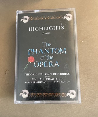 ''HIGHLIGHTS FROM THE PHANTOM OF THE OPERA'' Cassette Tape Original Cast Recording