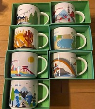 Starbucks Mug You Are Here Collection Set 7 Pieces Used