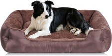 Dog Bed for Medium Dogs, Durable Comfortable Pet Large 31"x24"x7" , Brown