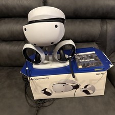 Sony PlayStation VR2 Headset and Controllers - White PSVR2 plus stand +1 game