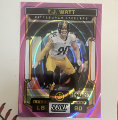 Panini 2023 Score T.J. Watt #222 Steelers Ellipse Parallel Serial #/199