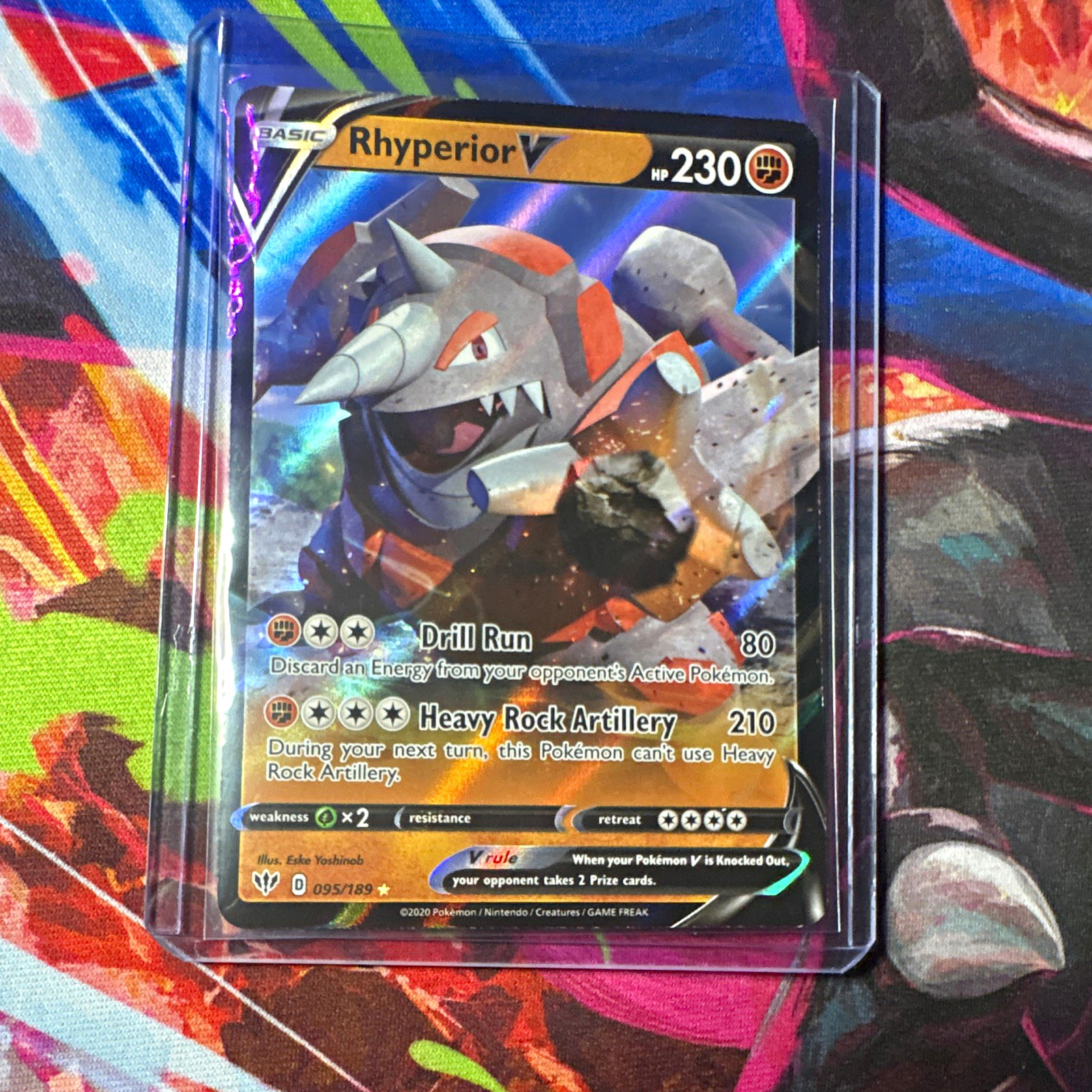 Nintendo Pokémon TCG Rhyperior V Ultra Rare Holo Full Art 095/189 2020 230HP