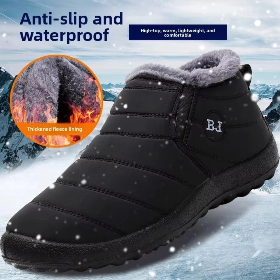 Herren Schnee Knöchel Winter Warm Stiefel Schuhe Damen Fell Gefüttert Wasserdicht Rutschfest