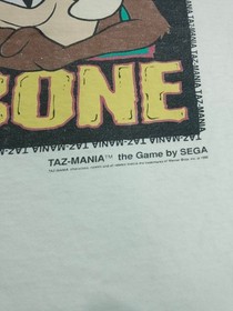 Vintage Taz-Mania 1990s Sega Bad To The Bone Video Game Promo Rare Shirt XL