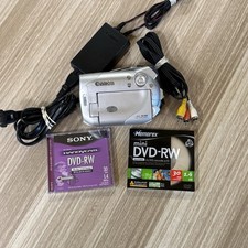 Canon DC100 DVD Camcorder w/ Charger, Av Cables, Bag, Manuals  2 Mini DVD-R