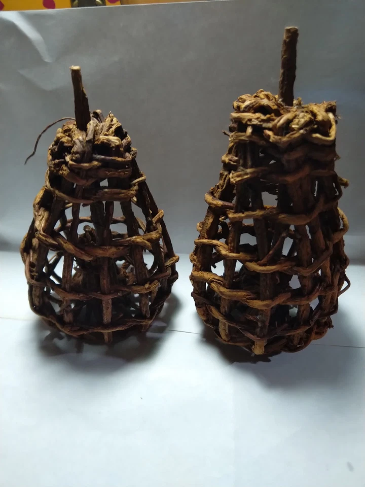 Primitive Vintage Rustic Woven Wood Vine Twig Fairy Trap Bell Mystical Cage Lot - Image 2 of 4