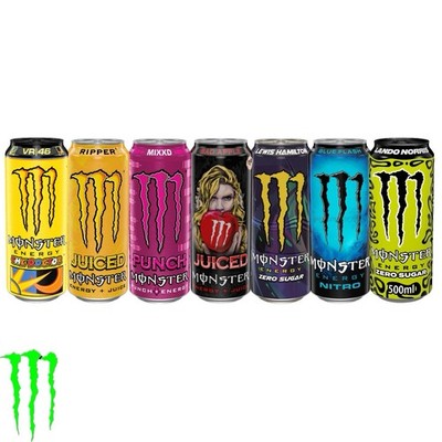 Monster Energy 7 Drinks (Blue Flash, Ripper, MIXXD, The Doctor )