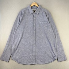 Tommy Bahama San Lucio Stretch Oxford Shirt Mens XLT Blue Herringbone IslandZone