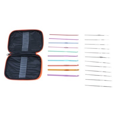 22 Pcs Aluminium-Häkelnadel Aus Metall Für Handstricken Nadeln Set Webzubehör
