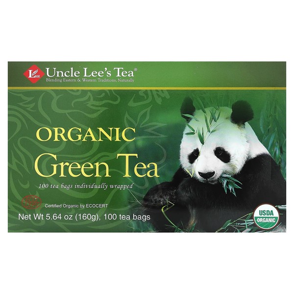 Organic Green Tea, 100 Tea Bags, 5.64 oz (160 g)